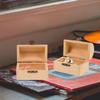 Wood Chest Box Solid Wooden Arc Design for Storage 12Pcs Gift Boxes