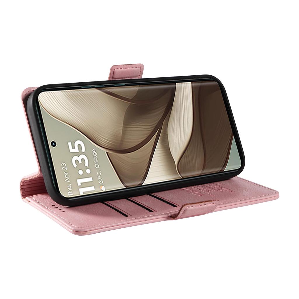 YIKATU YK-007 Für Motorola Edge 50 5G Hülle Seitliche Schnalle PU Leder Handyhülle Litschi Textur