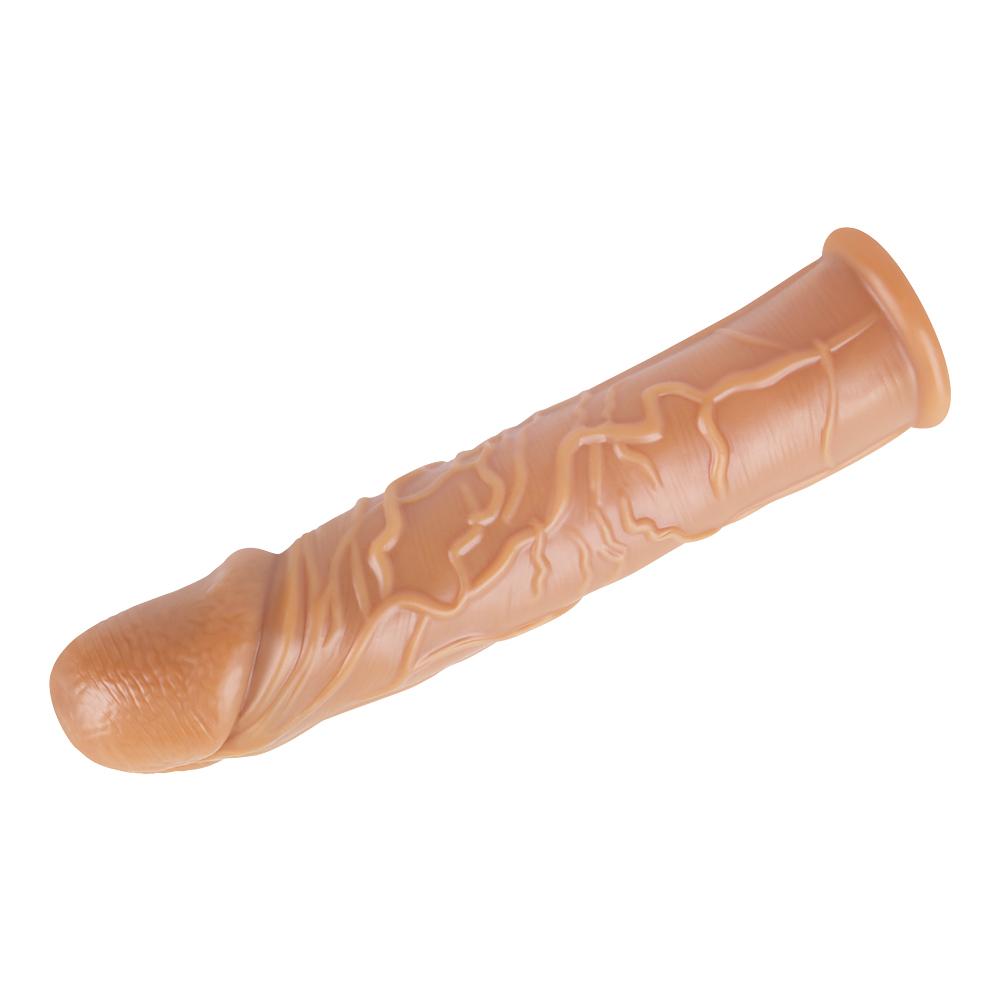 Reusable Penis Sleeve Cock Ring Extender Inch Ultra-Soft Penis Enlarger for Couples Sex Toys for Me