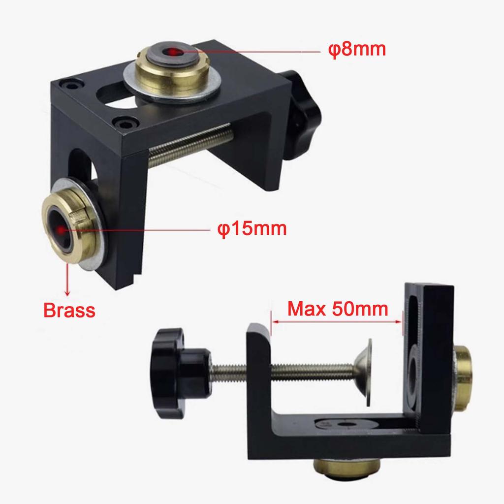 Multifunctional Woodworking Doweling Jig Kit Cabinet Furniture Hole Puncher Drill Guide Locator Household Assembly Tools