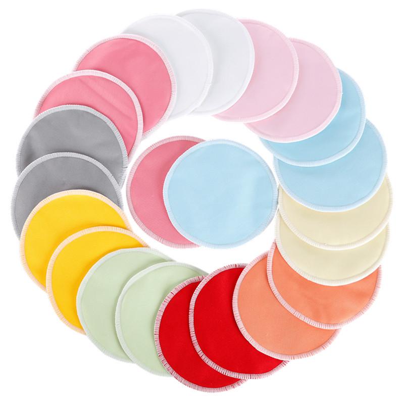 

Reusable Bamboo Fiber Breast Pads - Anti-Overflow, Washable, Three-Layer, Plain Colors