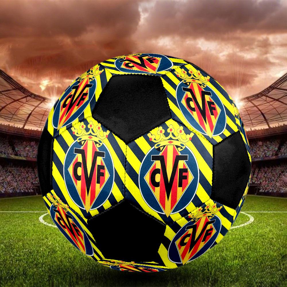 1PC Villarreal football size 5 soccer ball PrahaIndoor Soccer Ball Colorful All Ages Machine Stitched PVC Competition Ready Durable High-Bounce