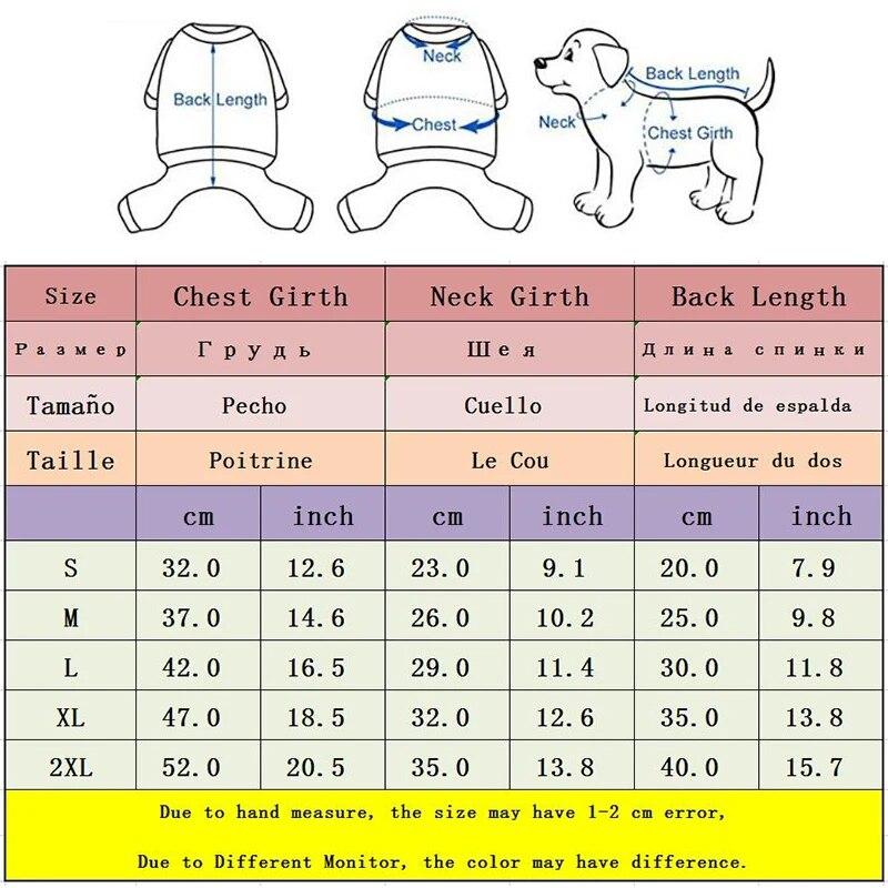 Dog Clothes for Small Medium Dogs Jumpsuit Winter Warm Puppy Costumes French Bulldog Chihuahua Yorkie Coat Outfit Pets Apparels