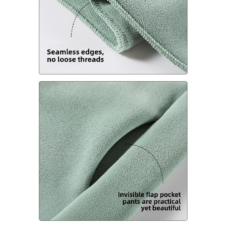 Double-Sided Fleece Jacket for Men and Women, Fleece-Lined Thickened Winter Sweatshirt for Women, Warm Softshell Jacket with Inner Liner