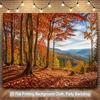 1 Piece of 2D Flat Background Fabric a Banner Featuring a Rich and Charming Autumn Forest Scene background.PMJ
