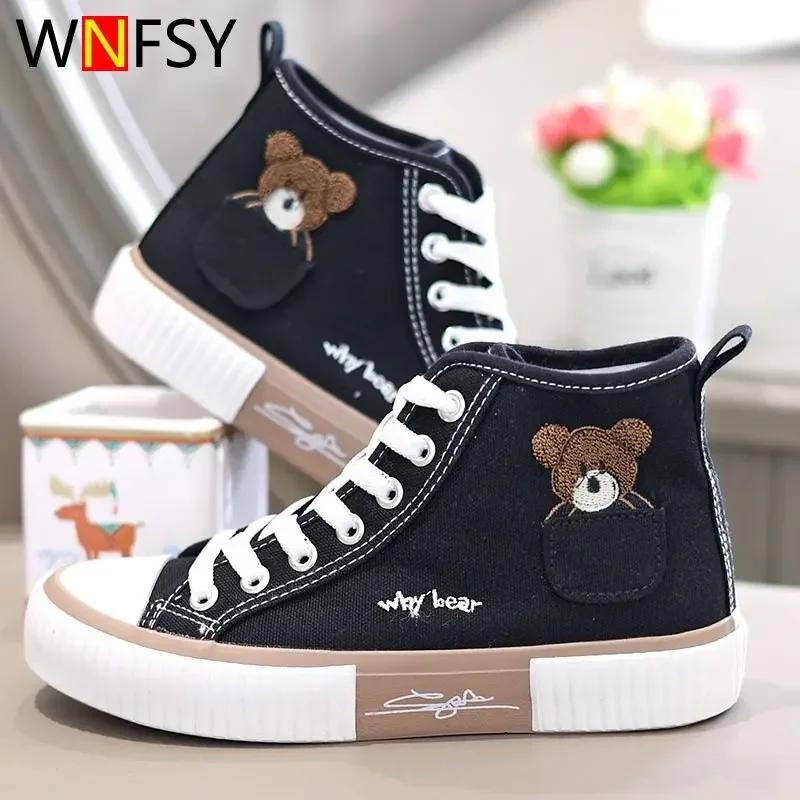 Woman Casual Vulcanized Tennis Shoe Flats High Top Zapatos Mujer Cute Canvas Shoes Women Breathable Sneakers Sport Shoes Hombre