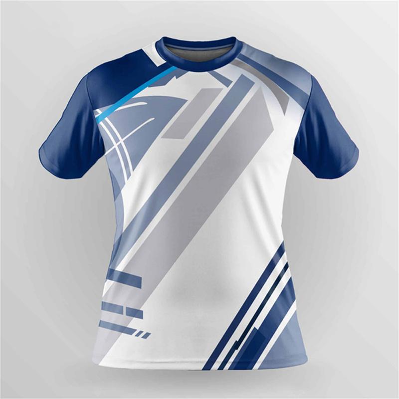 Quick drying badminton sports men's T-shirt fitness running sportswear women's table tennis shirt plus size round neck top
