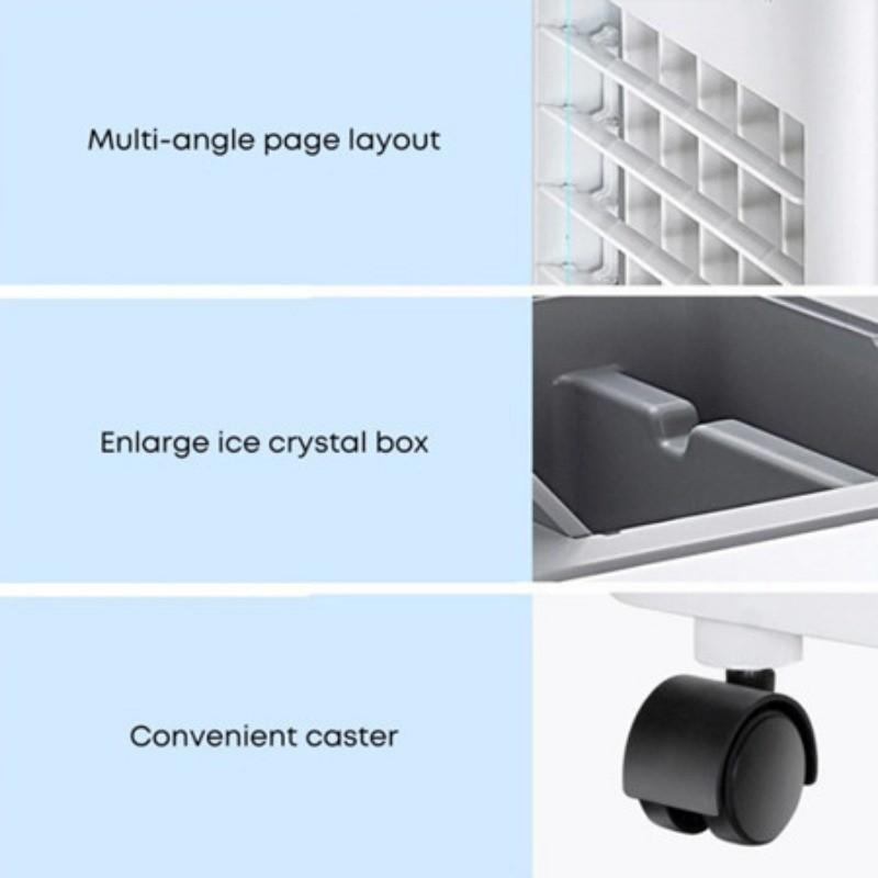 8L Portable Air Cooler with Remote Control Version Mobile Air Conditioner Fan Humidifier