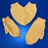 3Pcs Couple Hand Holding Mittens Heart Shape Shared Glove Two Person Gloves Romantic Knit Fingerless