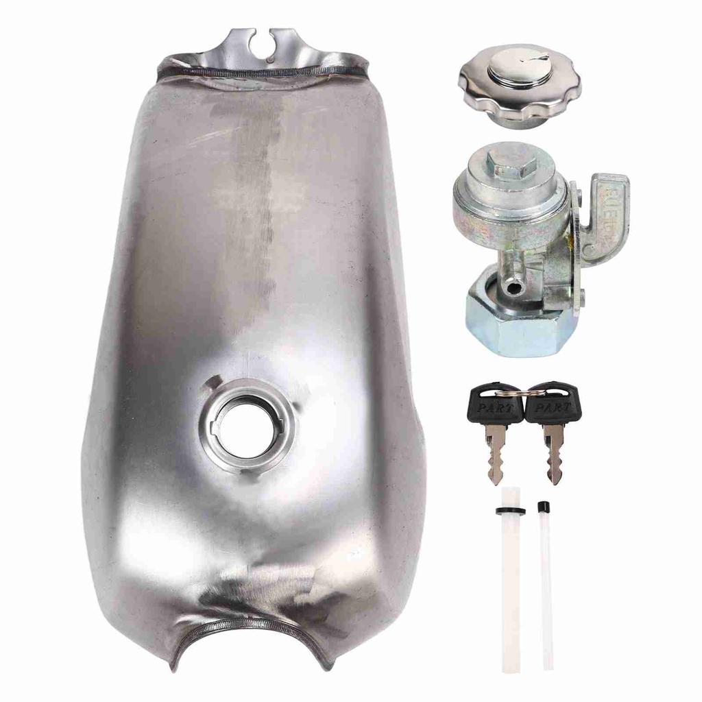 2.4 Gallons Motorcycle Gas Fuel Tank Bare Metal Retro Design Replacement for CFMOTO Mandrill