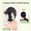 Synthetic Natural Bun Head Wig with Mesh Hairpiece Hair Chignon Claw Clip Ponytails Extensions Hair Accessories For Women Girls