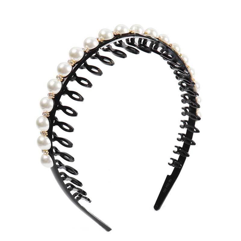 

Элегантная нескользящая заколка для волос с жемчугом и зубцами для взрослых