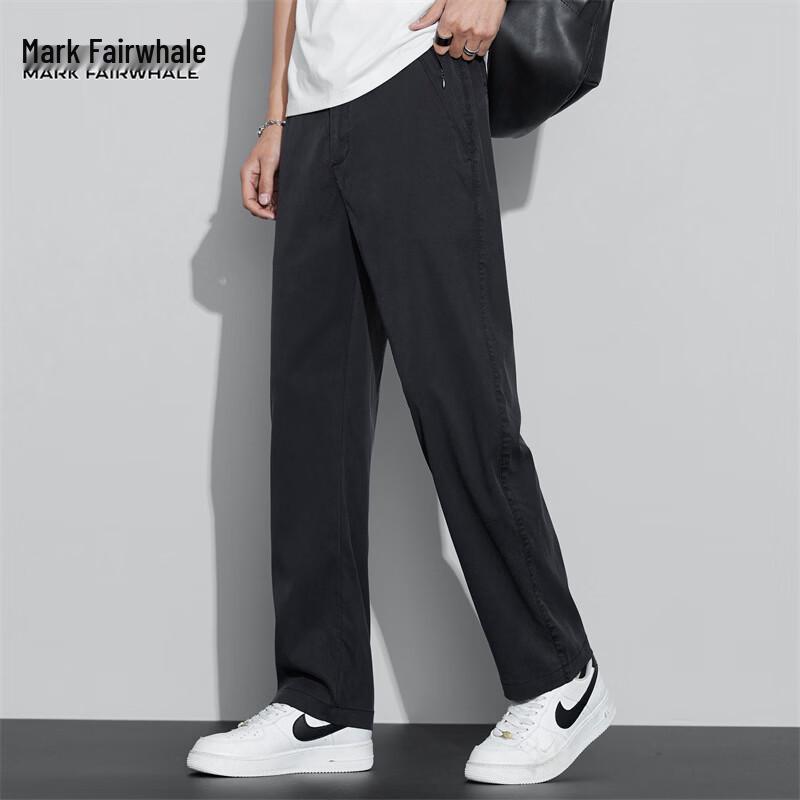 MARK FAIRWHALE Men's Ice Silk Lyocell Straight Leg Pants