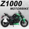 1:12 Kawasaki Z1000 KX450 Model Motorcycle Toys Alloy Diecast Sound Light Shock Absorption Front Wheel Steering for Kids Gifts