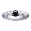 Akao Aluminum Universal Lid for Yukihira Pot, Large (for 18-21cm Pots), Aluminum, Knob (Natural Wood), Made In Japan, AHT39001