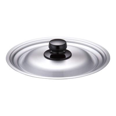 Akao Aluminum Universal Lid for Yukihira Pot, Large (for 18-21cm Pots), Aluminum, Knob (Natural Wood), Made In Japan, AHT39001