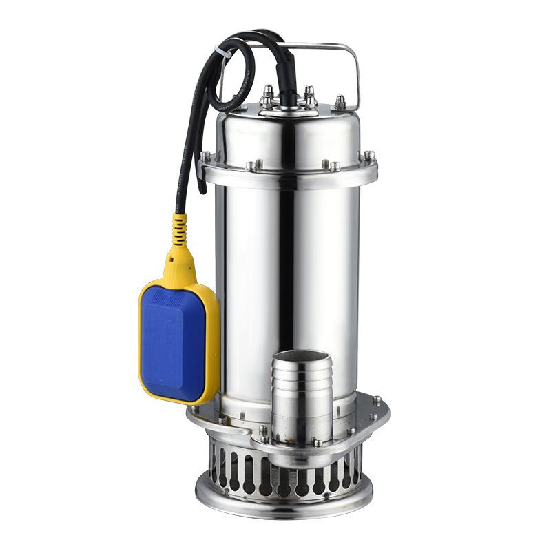 220V Stainless Steel Submersible Sewage Pump with Float, High Head, and Corrosion Resistance for Household Drainage