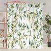 2pcs- Green Leaf Printed Curtain   100% Polyester Material Translucent   Suitable for Bedroom Curtains and Living Room Decoration