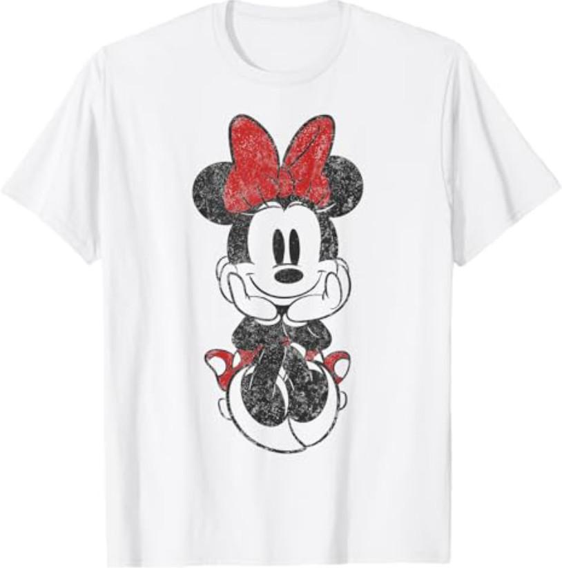 Disney Mickey and Friends Minnie Mouse Vintage Sitting T-Shirt S