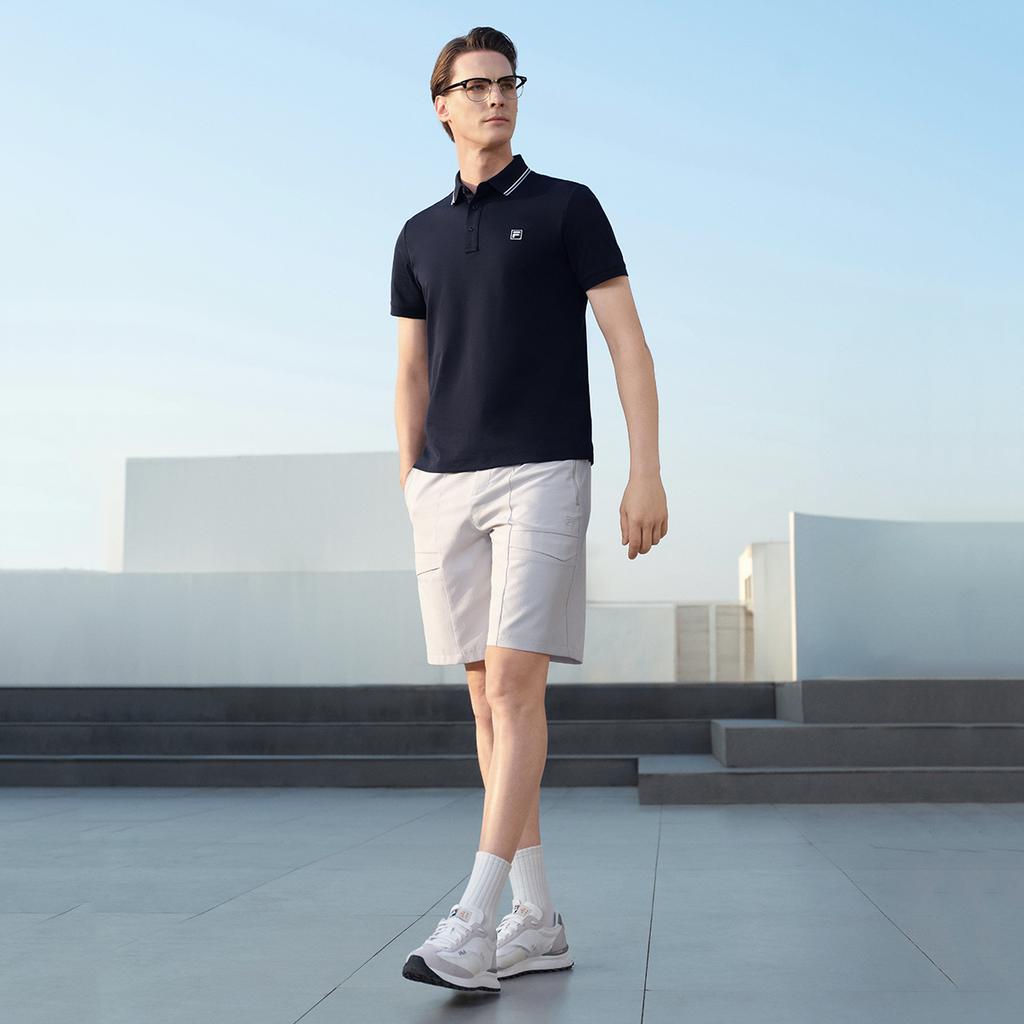 Fila Heritage Basic Knit Pullover Short Sleeve Polo Shirt Men Tops F11M628110F-DB