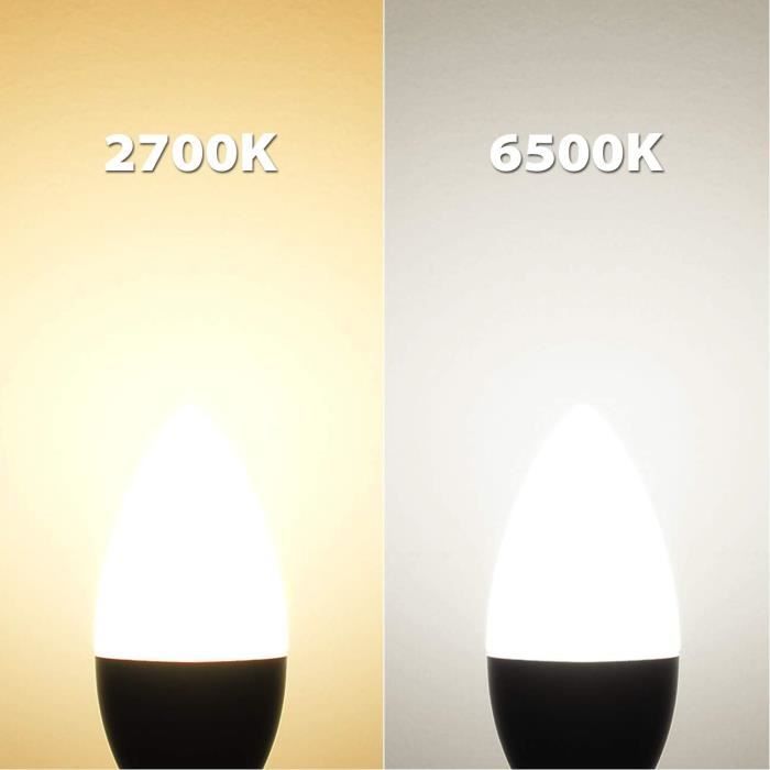 Ampoule led - lvwit - e14 - 470lm - 4.5w - blanc froid - lot de 6