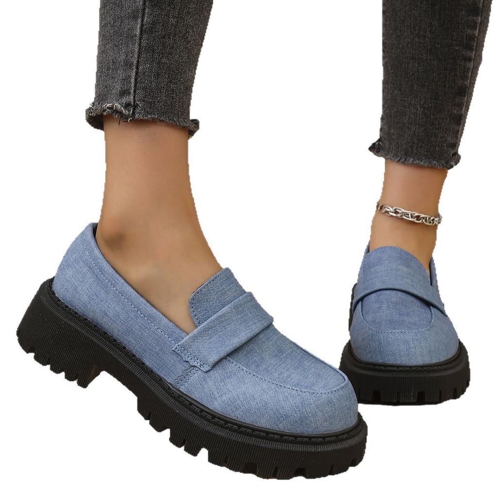 Übergröße Außenhandel Wildleder Dicke Ferse Mode Einzelne Schuhe Damen 2025 Herbst Neu Niedrig geschnitten Vielseitig Ein-Pedal Liebe