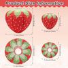 3PCS 3D Design 3D Strawberry Lantern Pink Red Color Children's Lantern Paper Lantern  Girls Party