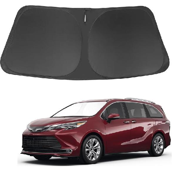 TINGLU Sun Shade For Tesla Model X Tesla X 2016-2024 2025 Accessories Windshield Sun Shade Window Shade UV Rays Protection Sun Visor Cover With