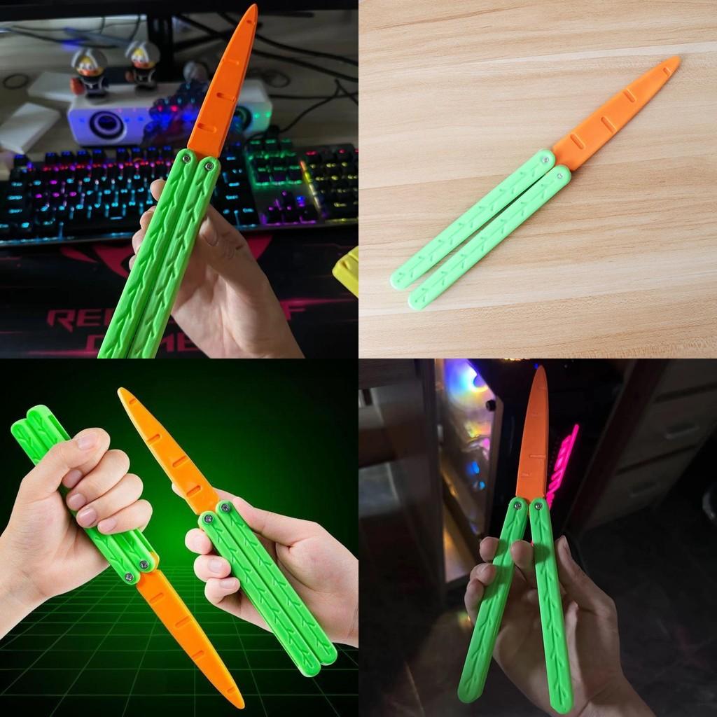 Creative Gravity Carrot Night Glow Design Extra Large Butterfly Stress Relief Toy