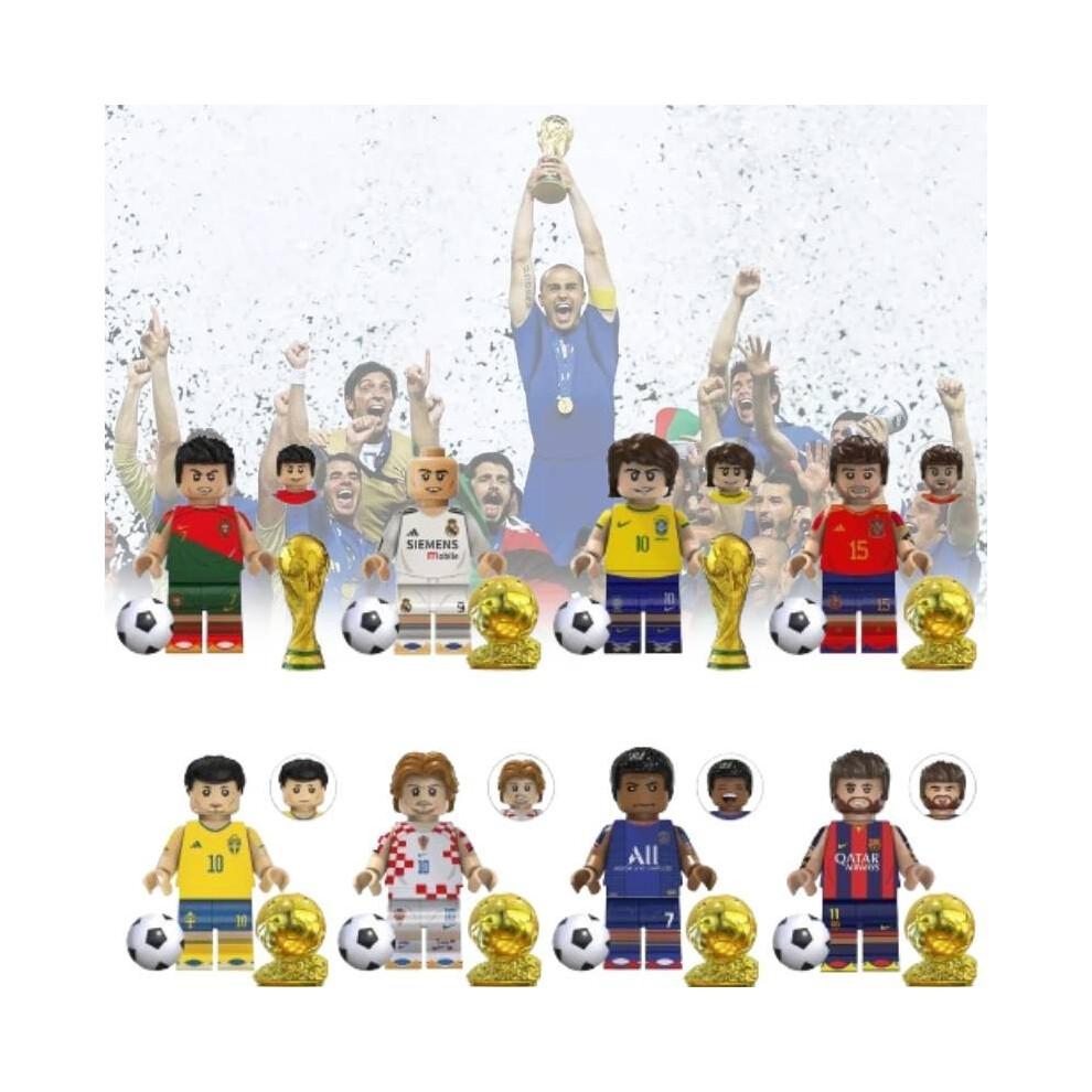 (Cristiano Ronaldo)Mini Football Player Figure Toy Cute Cartoon Building Block For Children