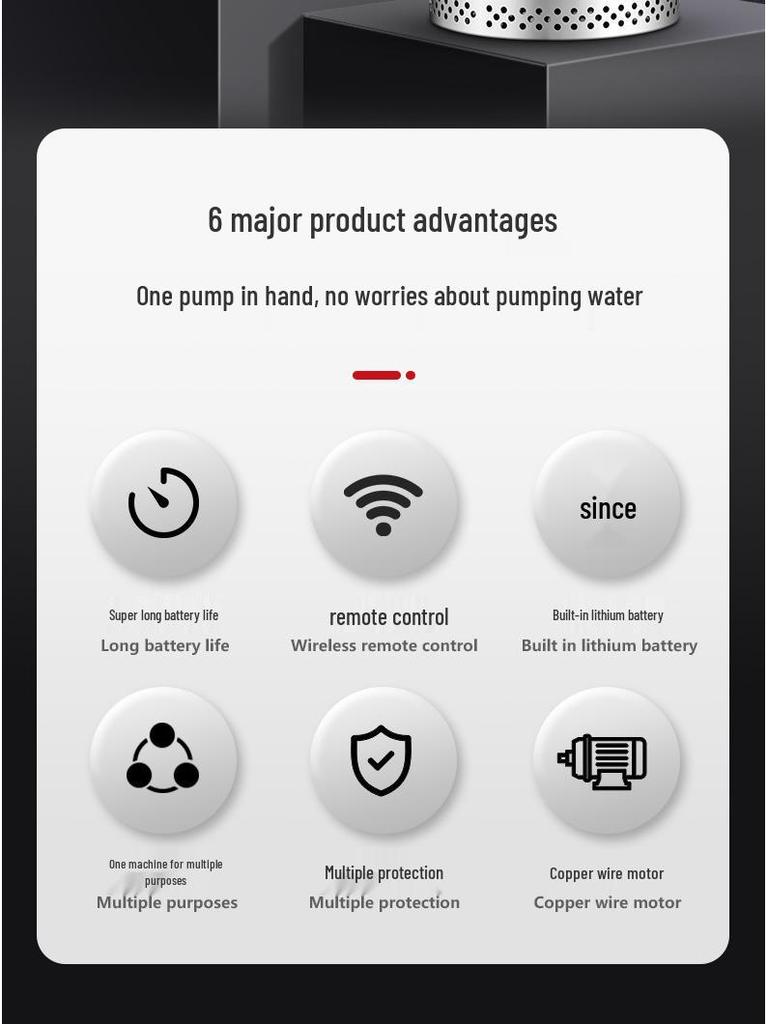 Rechargeable Wireless Remote Control Submersible Water Pump for Agricultural Irrigation