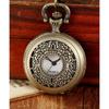 Exquisite Bronze Pocket Watch with Small Heart-shaped Spider Web Shell Watch Necklace, Small Pocket Watch, Gift Pocket Watch Pendant Pocket Watch