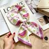 Women's spring and autumn silk scarf temperament versatile thin Internet celebrity Korean version light luxury fashion scarf high-end design small squ