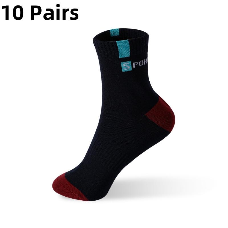 5/10 Paar Herren Bambusfaser Herbst Winter Herrensocken Atmungsaktiv Baumwolle Sportsocke Atmungsaktiv Deodorant Business Socken Größe 37-43