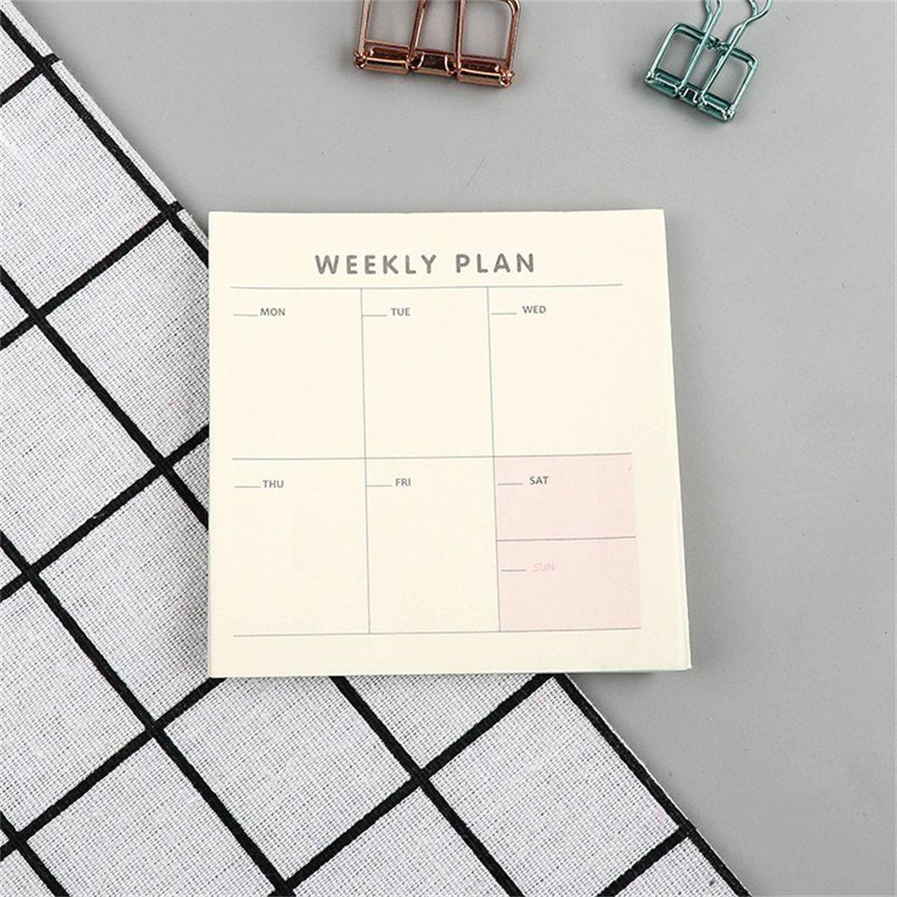 Check List Plan List Stationery School Supplies Memo Pad Daily Weekly Month Planner Weekly Plan