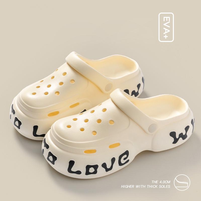 Women s Platform Clogs Garden Shoes Waterproof Beach Pool Sandals Summer Mules Home Slippers Women Lightweight Non-slip Outdoor Sandals Beach Shoes 35-36