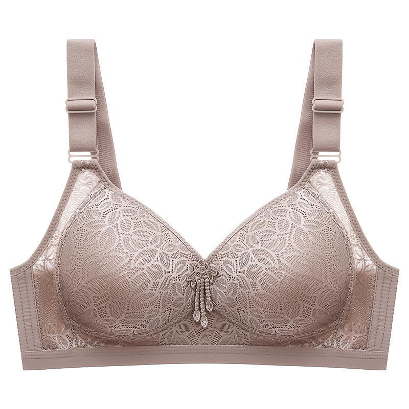 Plus Size Wireless Comfortable Breathable Adjustable Bra for Larger Busts - Slimming Side Panels with Gathering Effect - Large Cup Sizes
