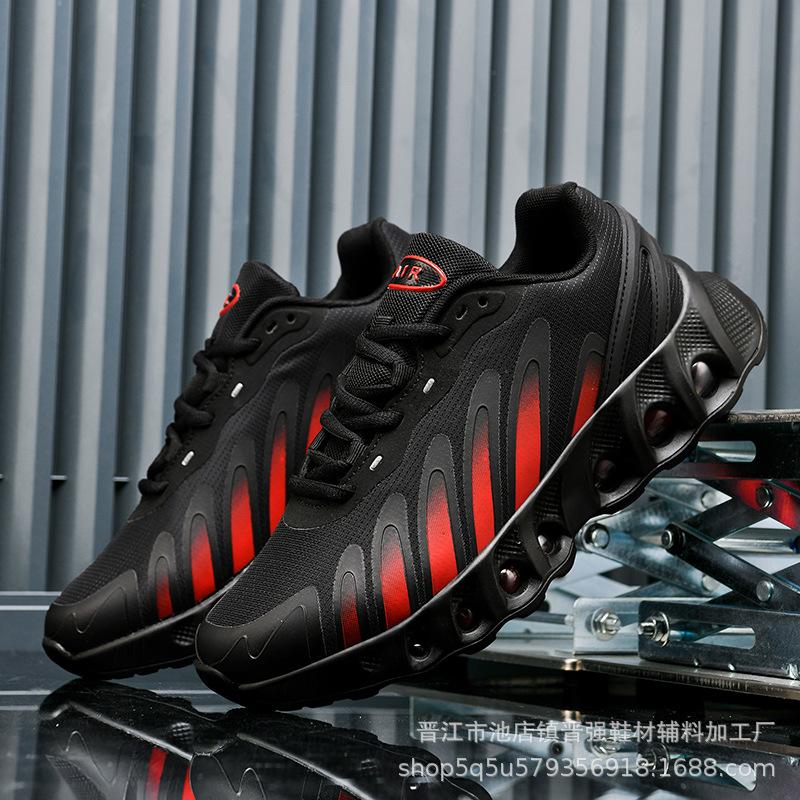 Men's and women's sports and leisure shoes are light and comfortable, breathable soft-soled running shoes, air cushion shock absorption es