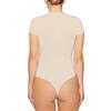 2025 Women's Slim-Fit Casual Round Neck Bodysuit - Solid Color Short Sleeve T-shirt