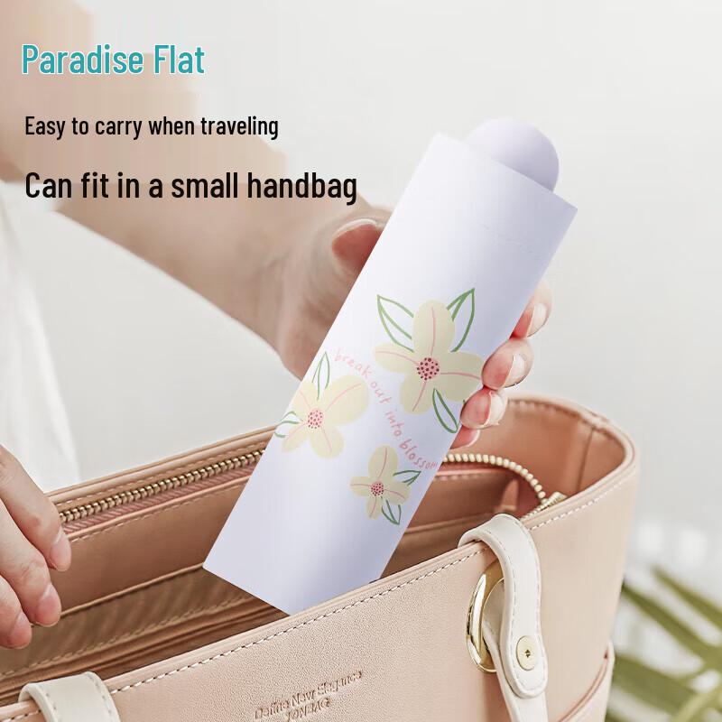 Paradise Umbrella Women s 5-Fold UV Sun & Rain Pocket Umbrella