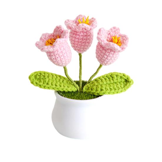 Crocheted Flower Lightweight Ring Yarn 1 Pc