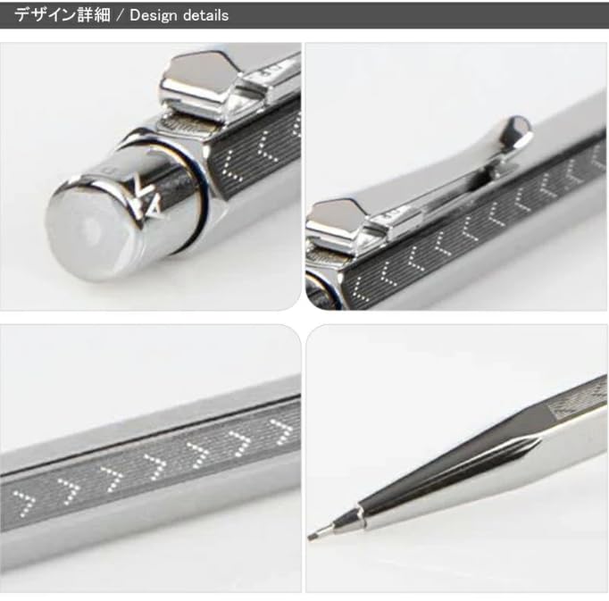 CARAN D'ACHE Mechanical Pencil Ecridor Chevron Silver MF0004-286 0.5mm (Official Import)