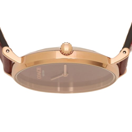 Coach Women's Perry 36mm Quartz Watch, Wine Red, Leather, 14504079