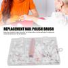 60pcs Interchangeable Heads Nail Polish Brush Replacement  For Professional Nail Art Enthusiasts