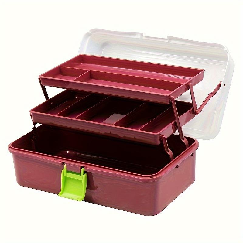 3-Layer Waterproof Fishing Tackle Box with Lock Closure,Multiple Compartments for Lures and Gear, Ideal for Camping and Fishing, Fishing Gear