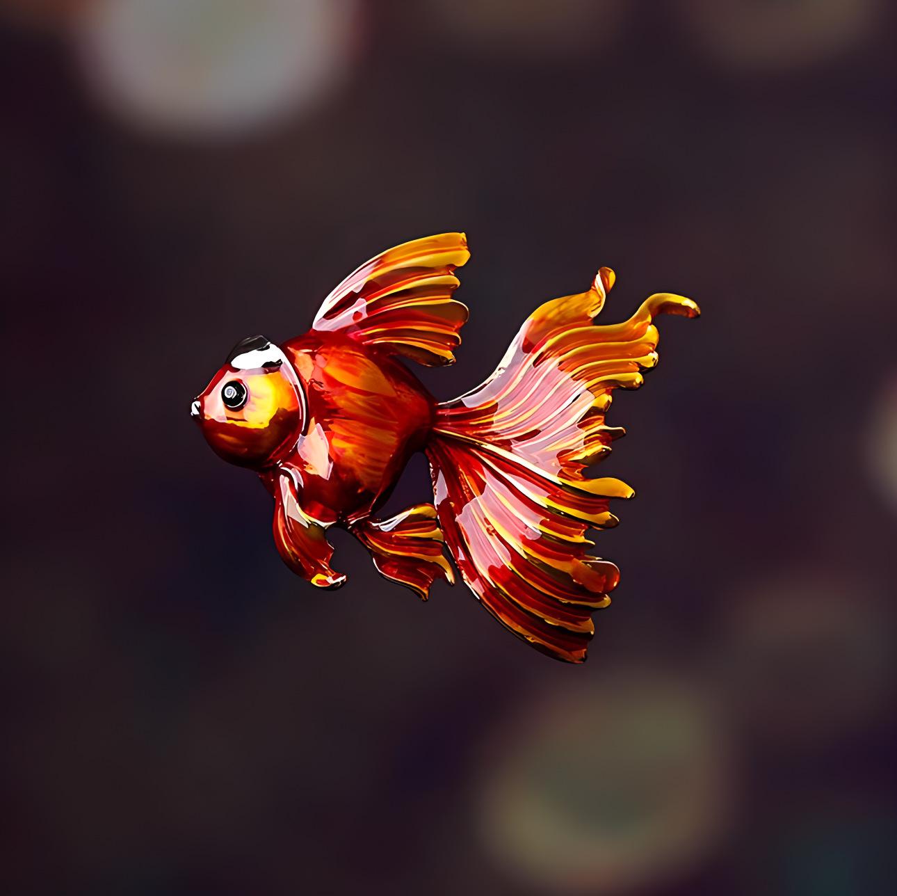 

Брошь «Золотая рыбка», женственность высшего класса, цвет эмали, корсаж с карпом кои, нишевый дизайн, булавка, костюм и аксессуары