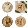 Nativity Scene Felted Craft Supplies With Instructions Handmade Embroidery Craft Set for Christmas Tree Decoration