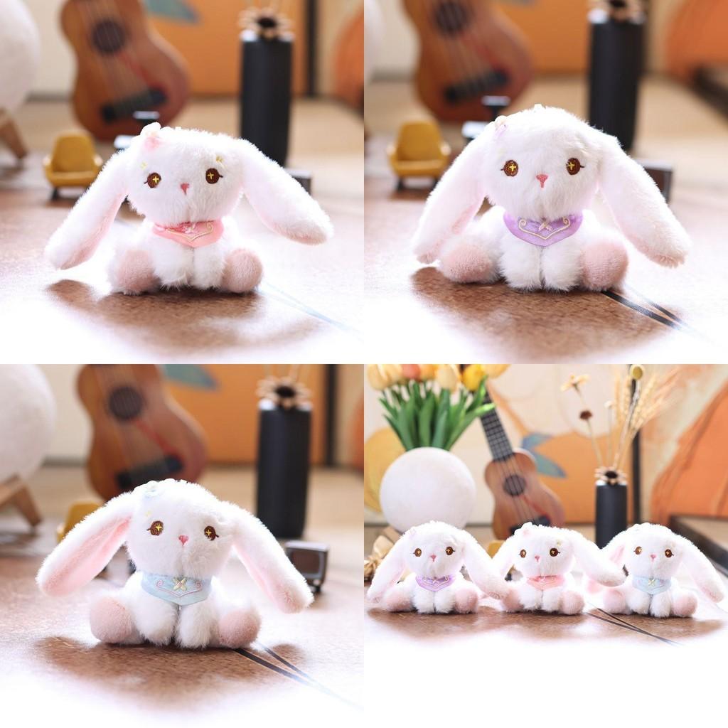 Rabbit White Little Plush Keychain Ultra Soft Stuffed Animal Gift For Teens Kids