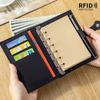 New Leather Multifunctional Passport Bag A7 Loose-leaf Handbook Notepad Removable First Layer Cowhide RFID Wallet