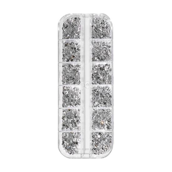 1 Set 3D Nail Art Grids Rhinestone Faux Charm 12 Pearl Bow Rose Flower Nail Design